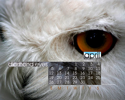 Deftones «Diamond Eyes» wallpapers с календарем на апрель 2010 года