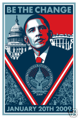 Плакат художника Шепарда Фэйри для предвыборной кампании Барака Обамы