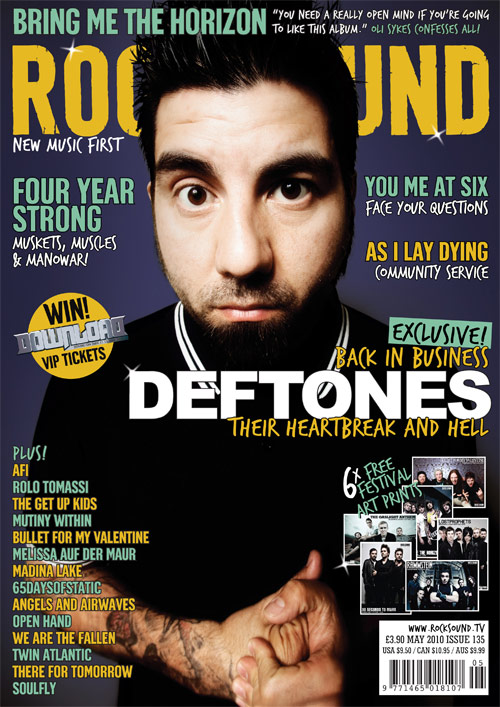 Чино Морено на обложке 135-го номера журнала «Rock Sound»
