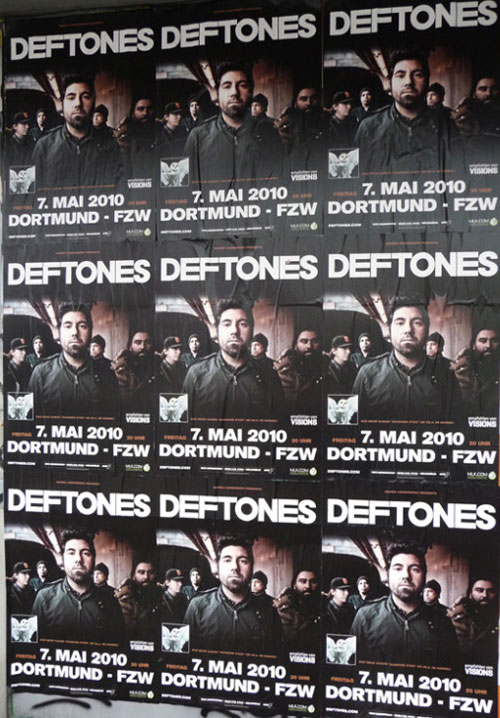 Афиши концерта Deftones в Дортмунде (Германия) 7 мая 2010 г.