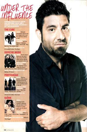 Чино Морено в сентябрьском номере журнала «Rock Sound»