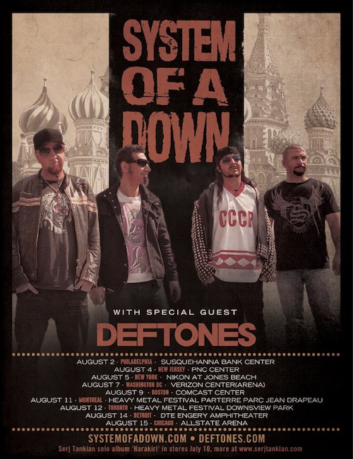 Совместное турне Deftones и System Of A Down