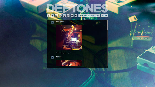 Новый дизайн официального сайта Deftones.Com