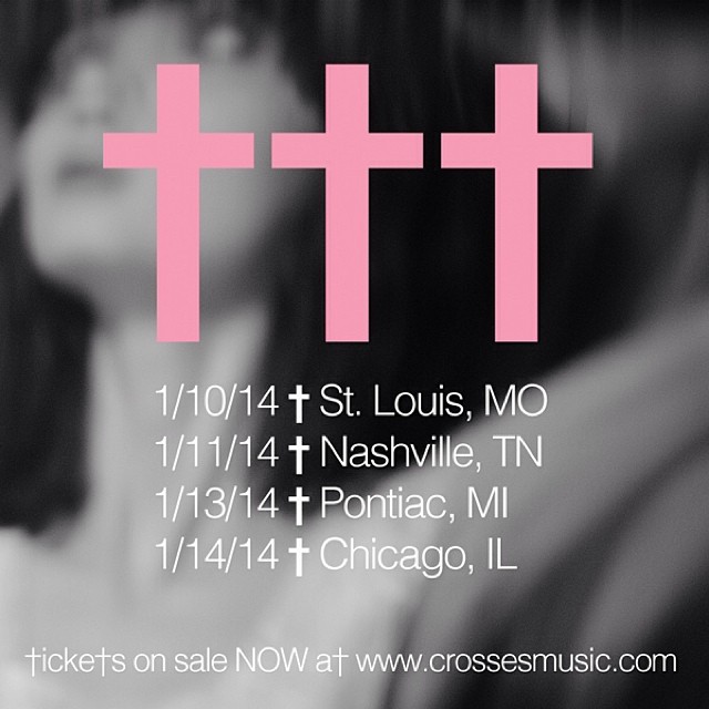 Расписание крохотного турне группы ††† (Crosses) по США