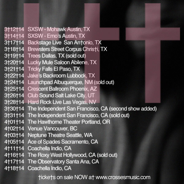 Весеннее турне ††† (Crosses) по Северной Америке (обновленный график)