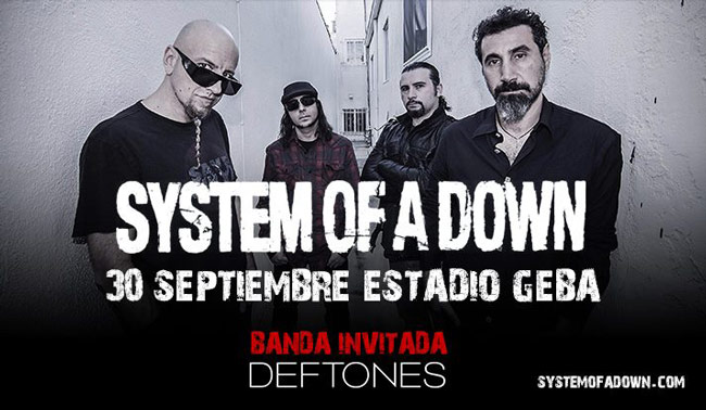 Концерт System Of A Down и Deftones 30 сентября в Буэнос-Айресе, Аргентина.