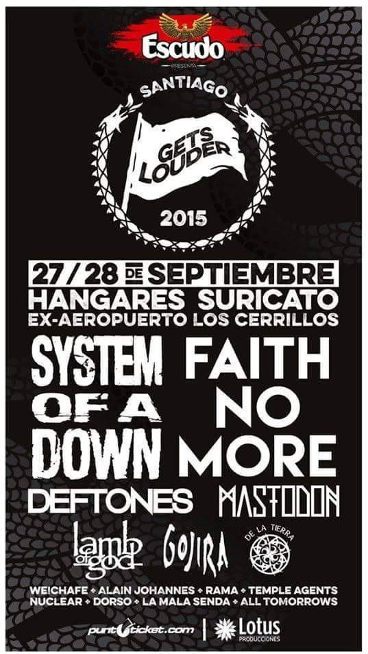 Deftones на фестивале Santiago Gets Louder в Чили