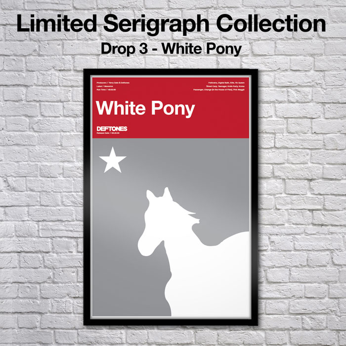 Limited Edition White Pony Serigraph