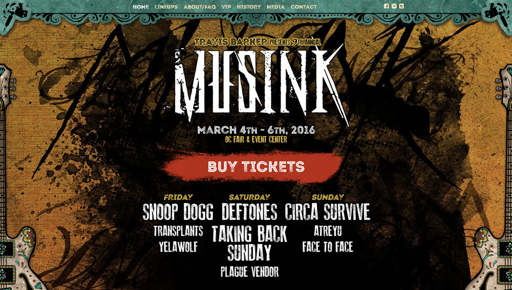 Deftones на фестивале MUSINK (Калифорния, США)