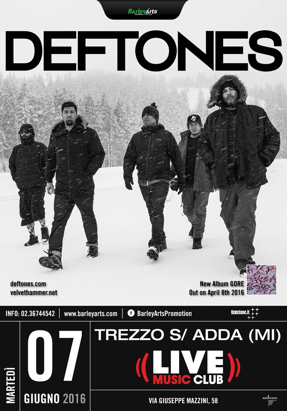 7 июня состоится концерт Deftones в Милане (Италия)