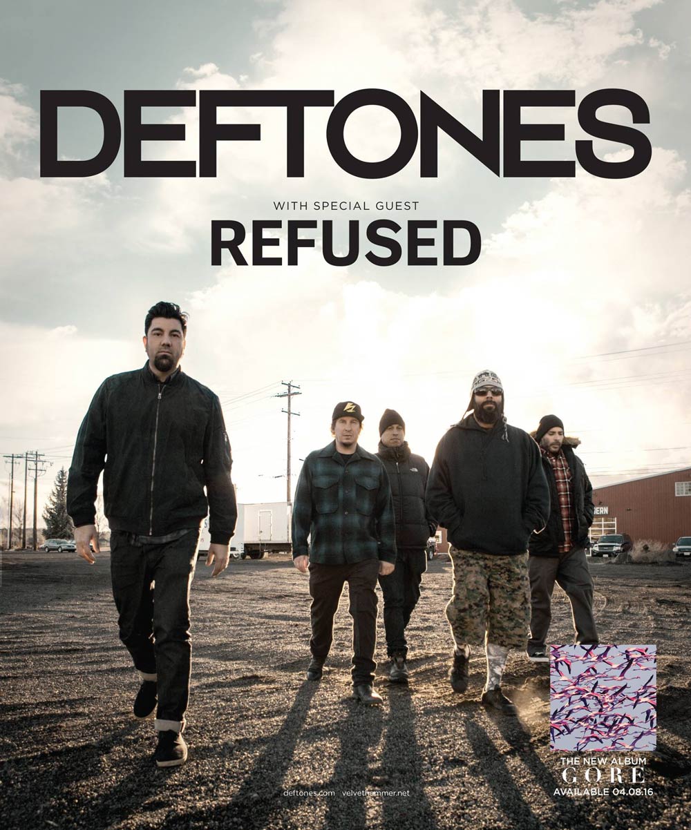 Августовское турне Deftones по США с группой Refused