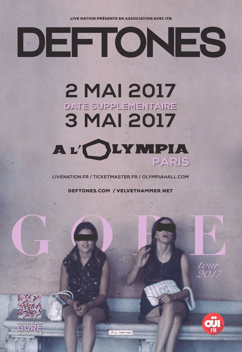 Концерты Deftones в Париже: 2 и 3 мая 2017 года