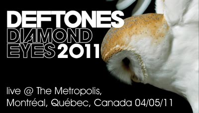 Deftones live @ The Metropolis, Montréal, Québec, Canada (04.05.11)