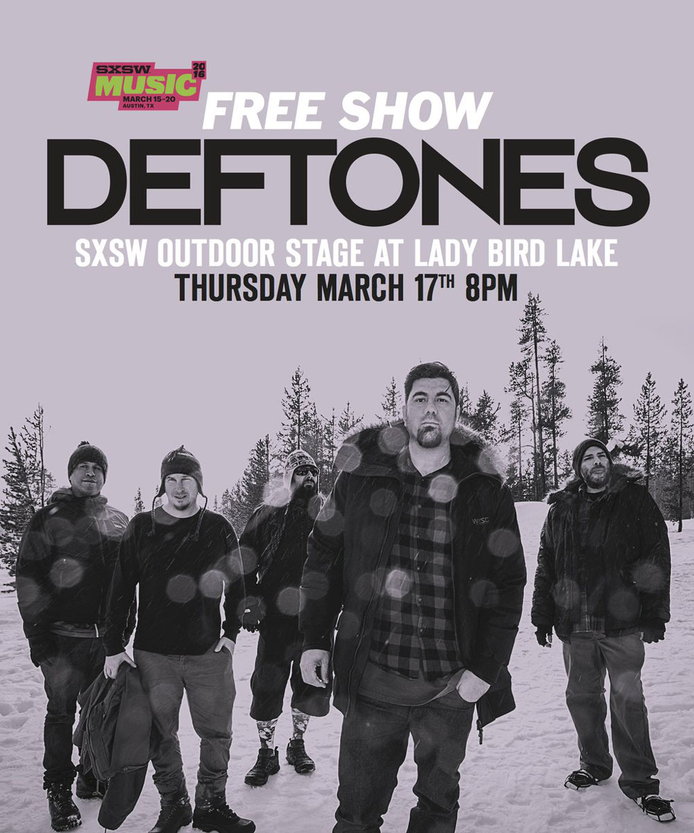 17 марта состоится бесплатный концерт Deftones на фестивале SXSW