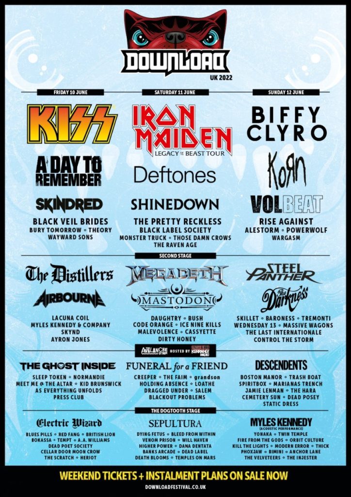 Участники фестиваля «Download Festival» в 2022 году