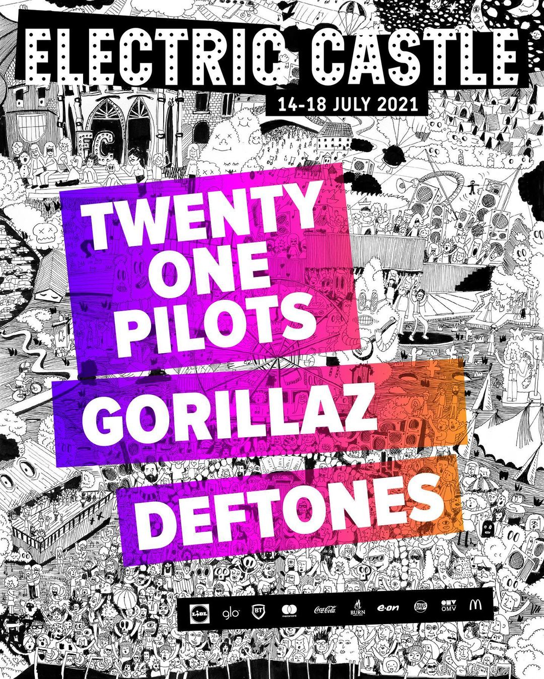 Twenty One Pilots, Gorillaz и Deftones - хедлайнеры фестиваля «Electric Castle» в Румынии