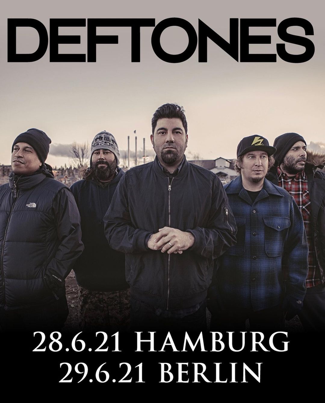 Концерты Deftones в Гамбурге и Берлине (Германия) в 2021 году