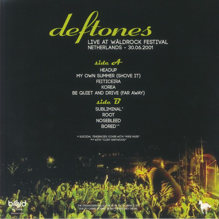 Deftones - «Live At Wâldrock Festival Netherlands - 30.06.2001» (винил)