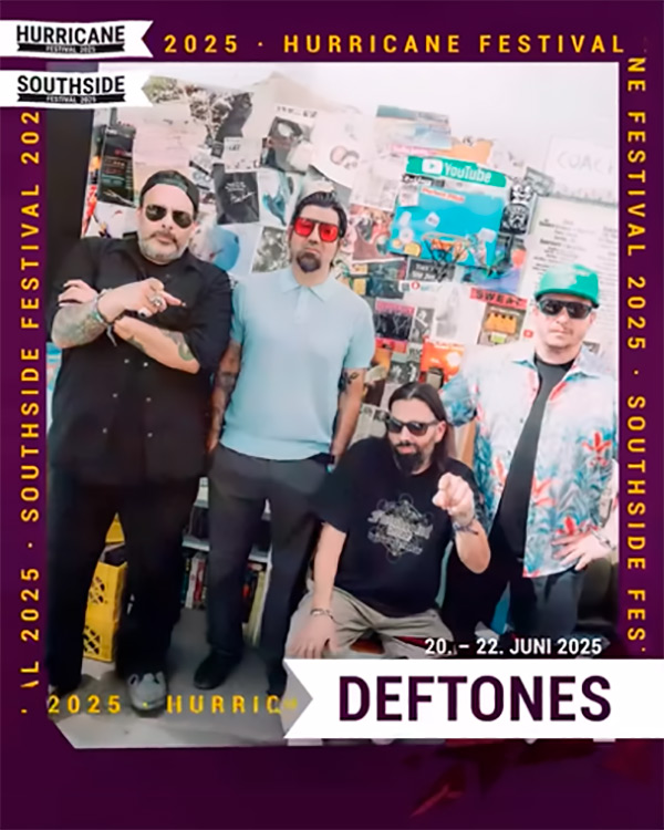 Турне-2025: Deftones на фестивалях «Hurricane» и «Southside» в Германии